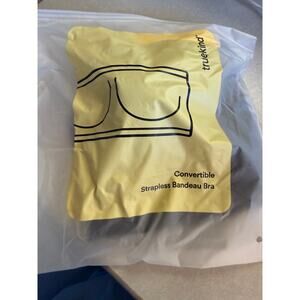 Truekind Black convertible strapless bandeau bra XL New in package